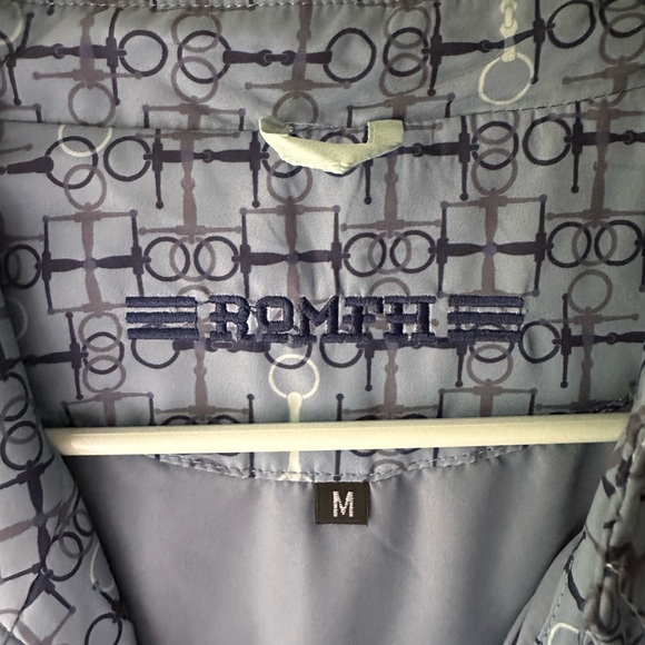 ROMFH Bit Motif Blue Riding Vest Size Medium - Picture 3 of 3